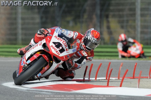 2009-09-26 Imola 1761 Variante alta - Superbike - Qualifyng Practice - Noriyuki Haga - Ducati 1098R